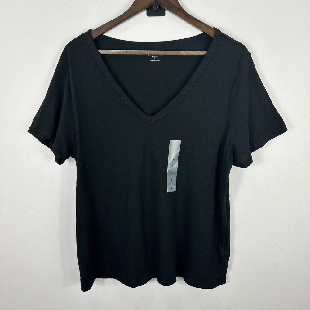 Old Navy‎ Shirt Womens Large V Neck Short Sleeve Minimalist Basic Capsule Comfy